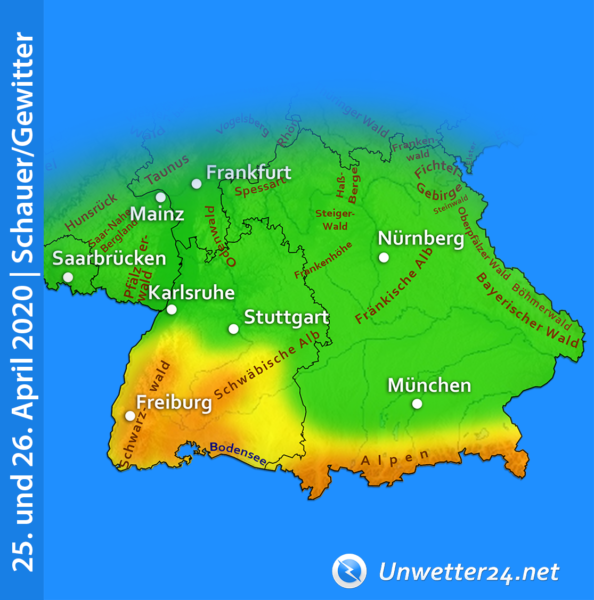 Gewitter am 25. und 26. April 2020