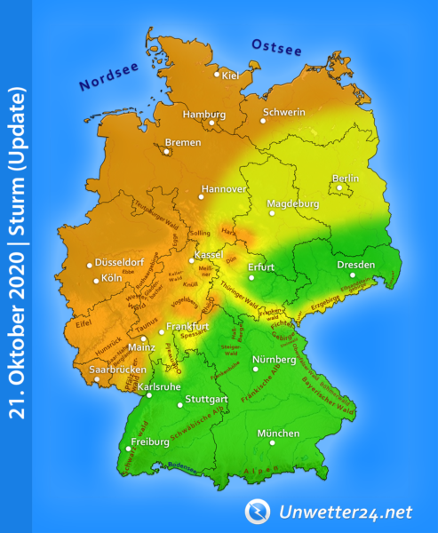 Sturm Jadranka am 21. Oktober 2020