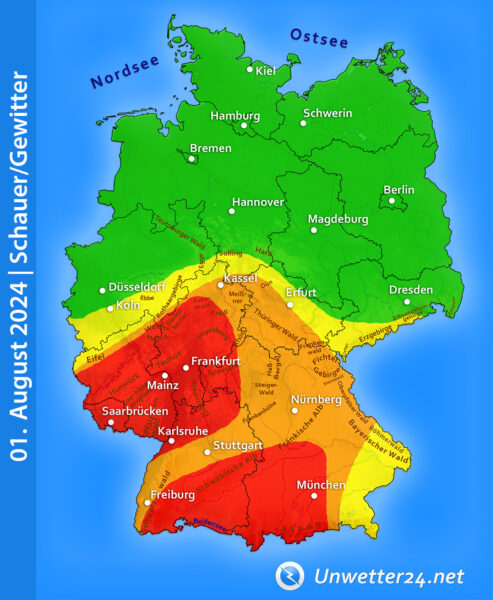 Gewitter Tief Larissa Juli 2024