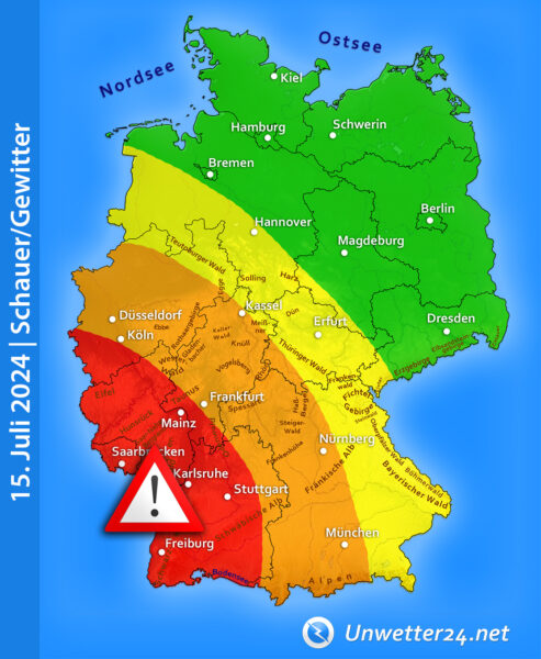 Gewitter am 15. Juli 2024