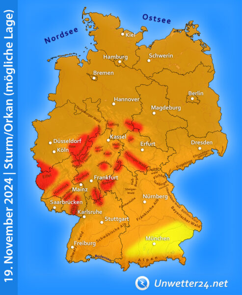 Sturmlage 19. November 2024