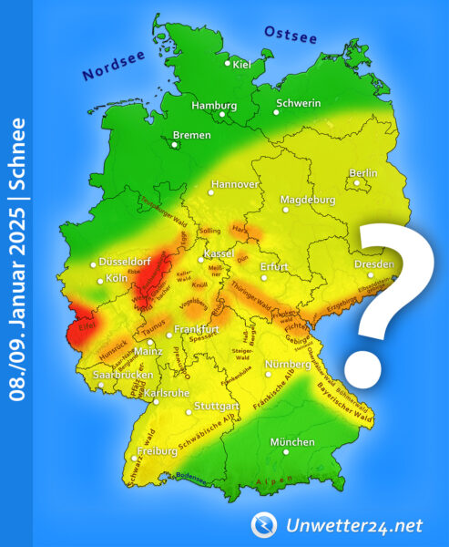 Schneetief Charly 08. und 09. Januar 2025