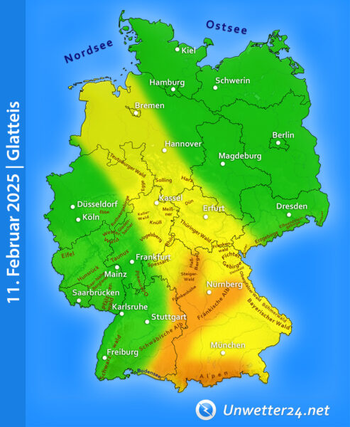 Glatteis 11. Februar 2025