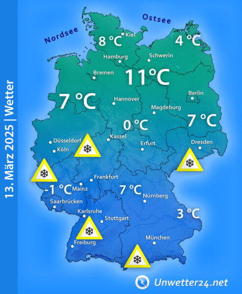 Schnee 13. März 2025